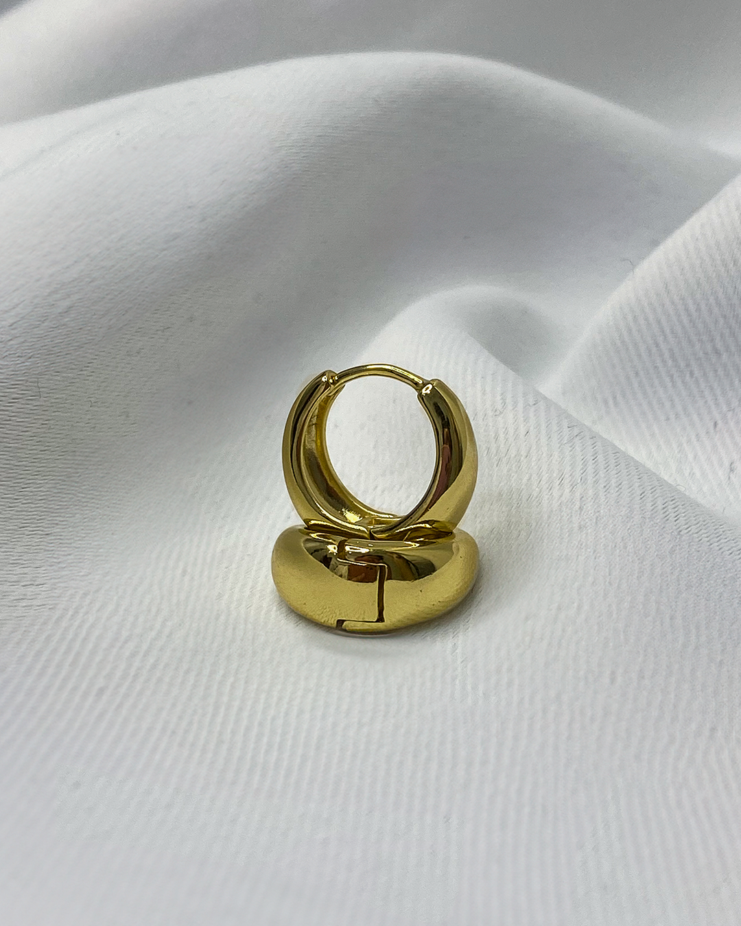 Aretes enchapados en oro 14k de acero inoxidable