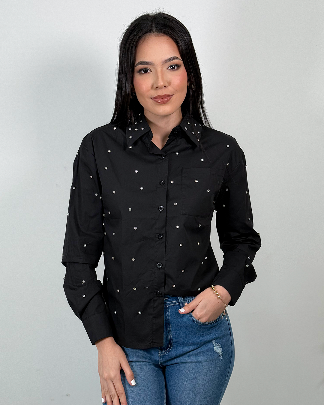 Camisa con brillos