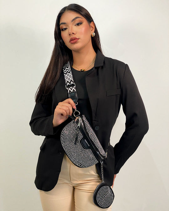 Cartera de pecho brillante