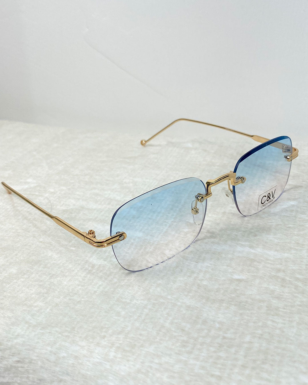 Gafas de sol cuadradas sin marco de metal