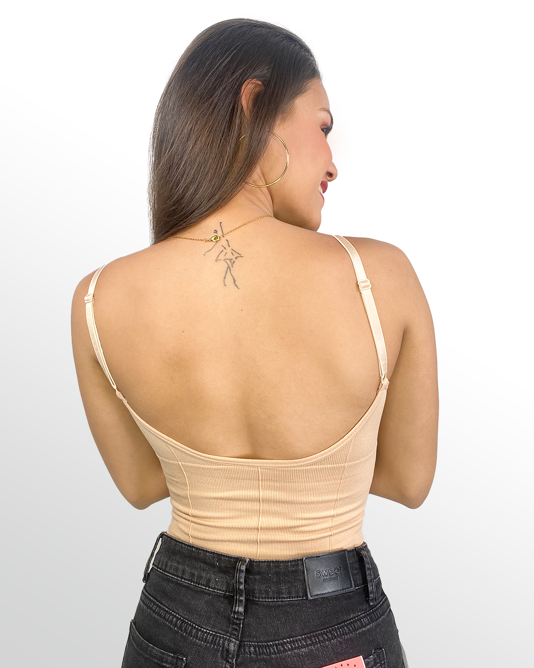 Crop tops con brillantes
