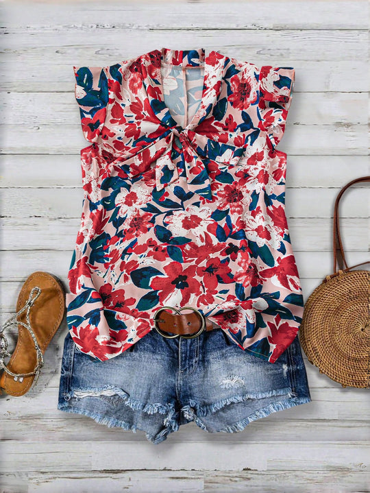 Blusa con estampado floreado