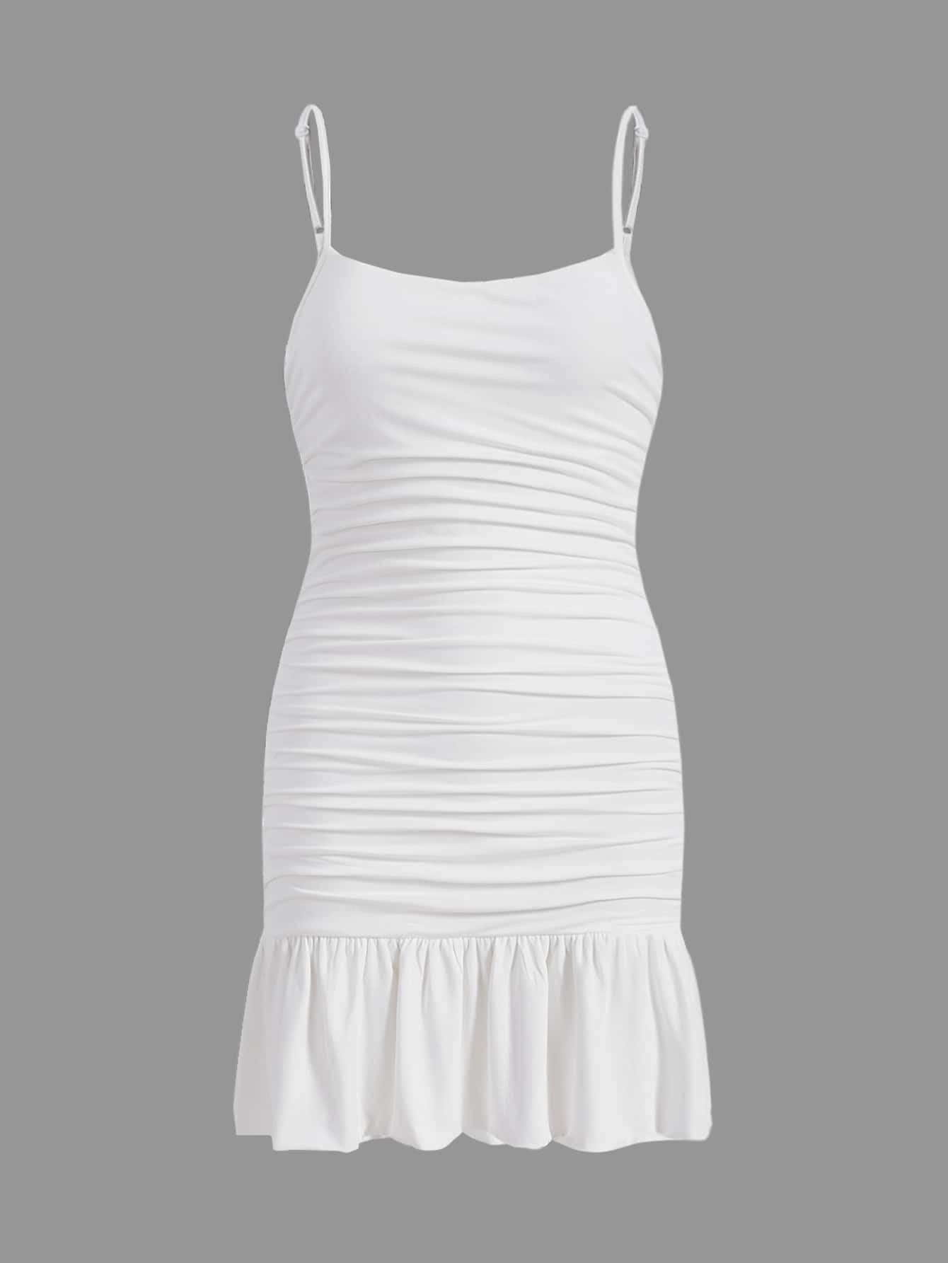 Vestido unicolor de tirante