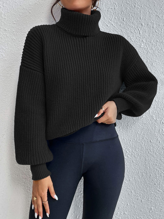 Sueter tejido cuello alto