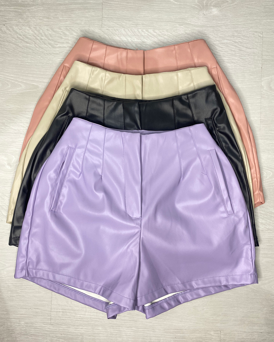 Shorts tipo Zara de cuerina