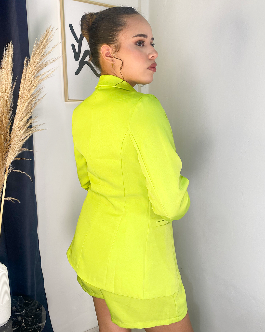 Set de 3 piezas blazer, shorts y tops