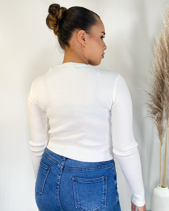 blusa manga larga con piedreria