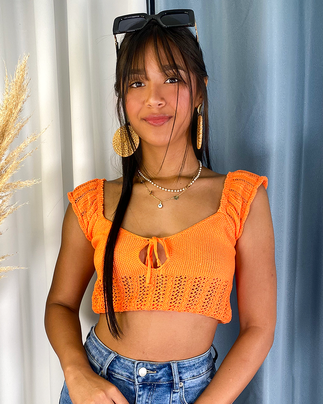 Crop tops tejido