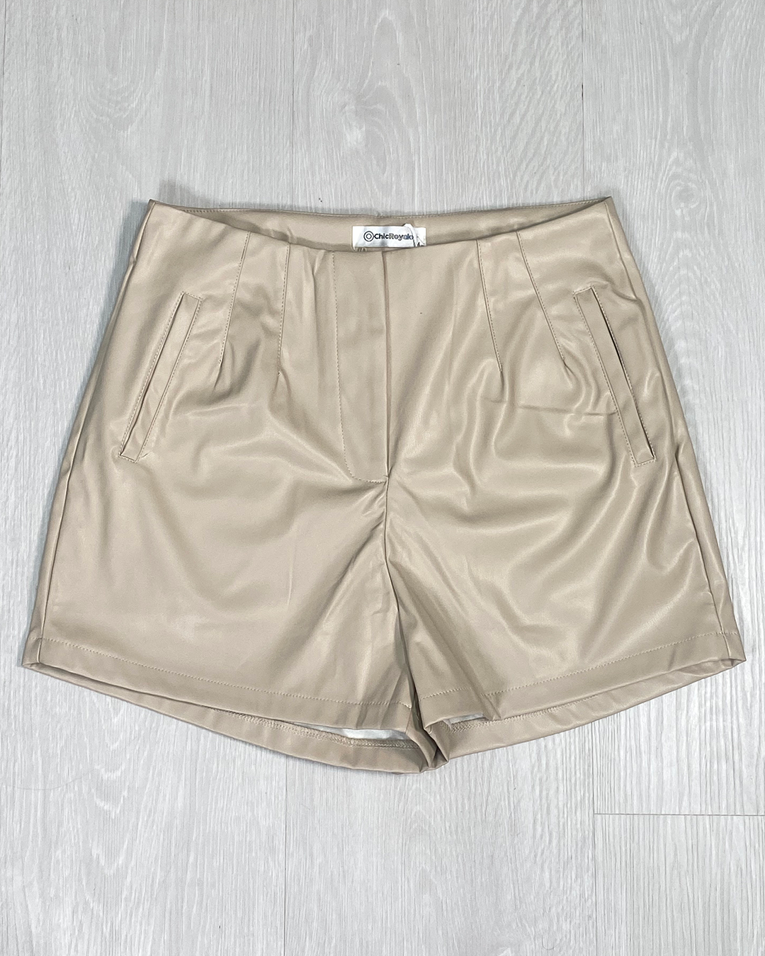 Zara-style leather shorts