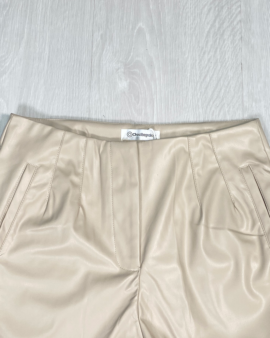 Zara-style leather shorts