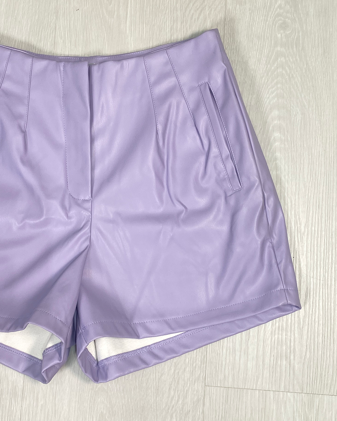Zara-style leather shorts