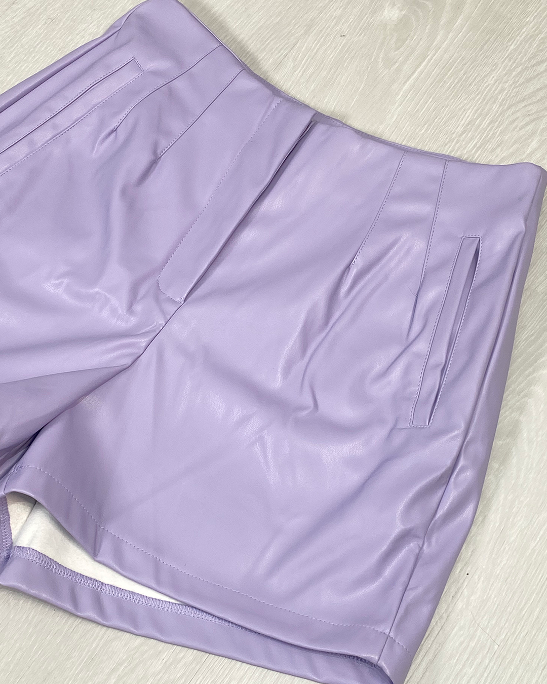 Zara-style leather shorts