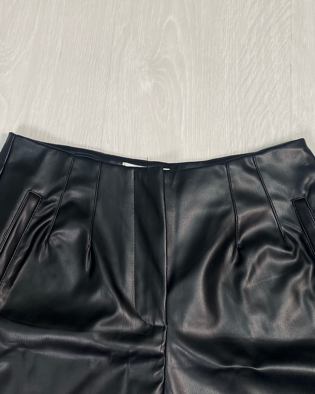 Zara-style leather shorts