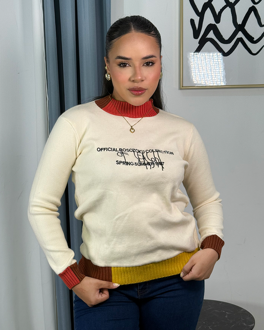 Sueter jersey holgado