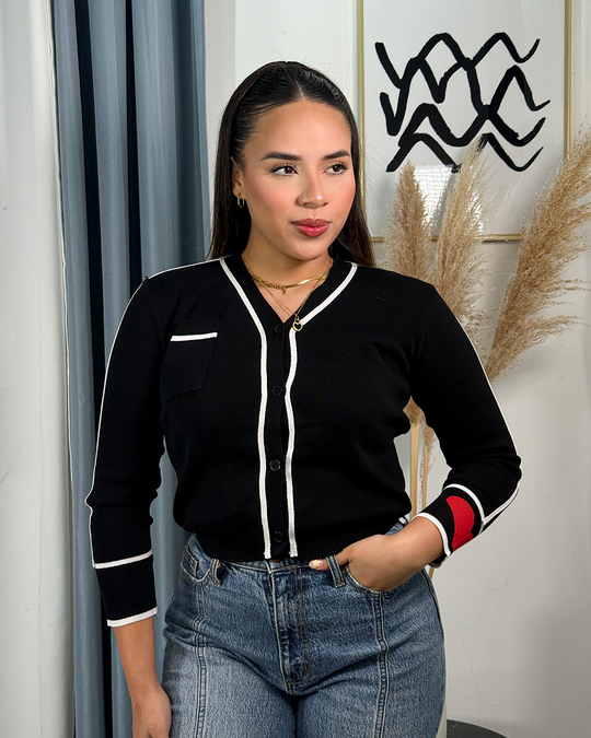 Sueter jersey tejido