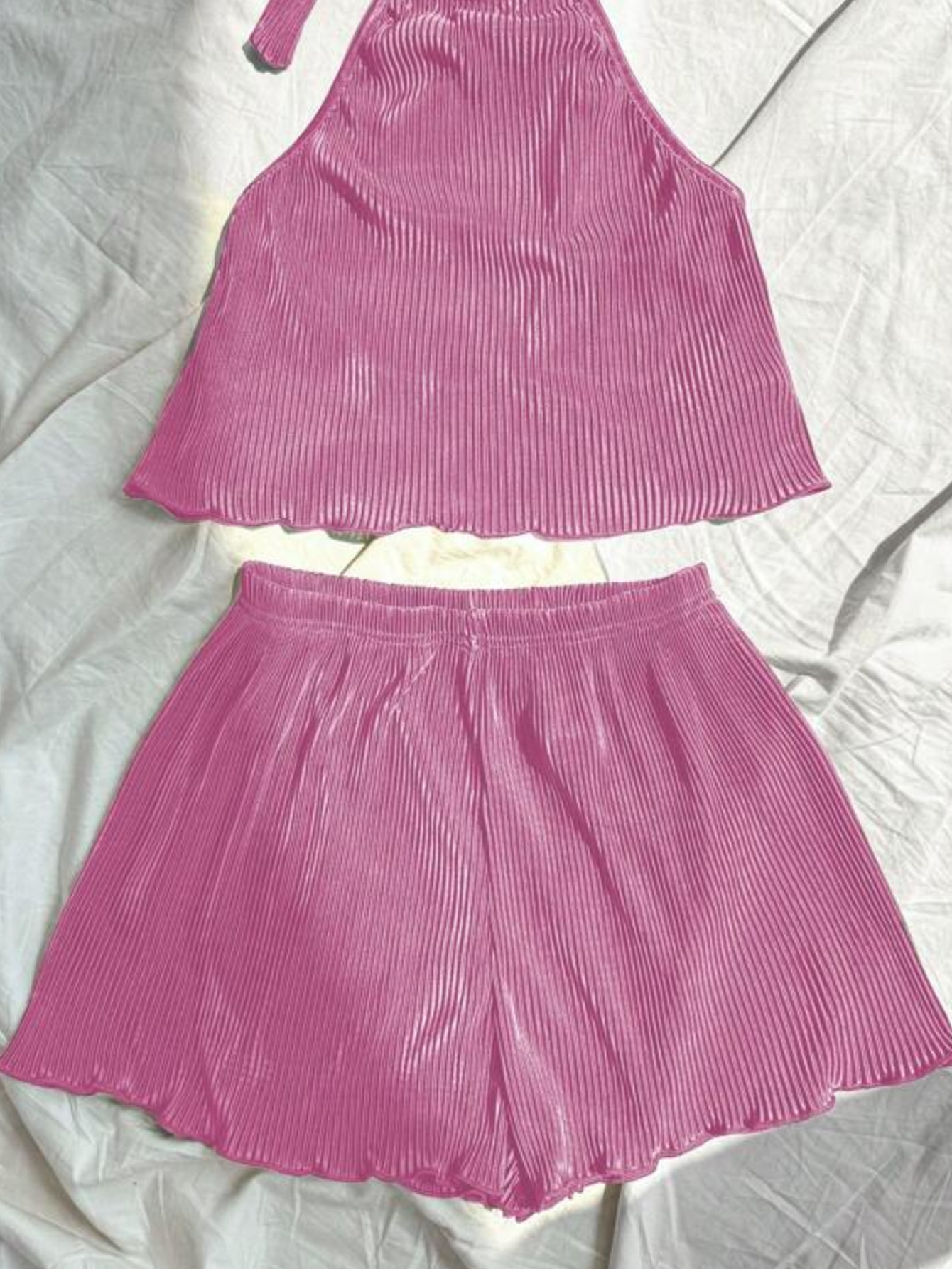 Shorts unicolor holgado satinado