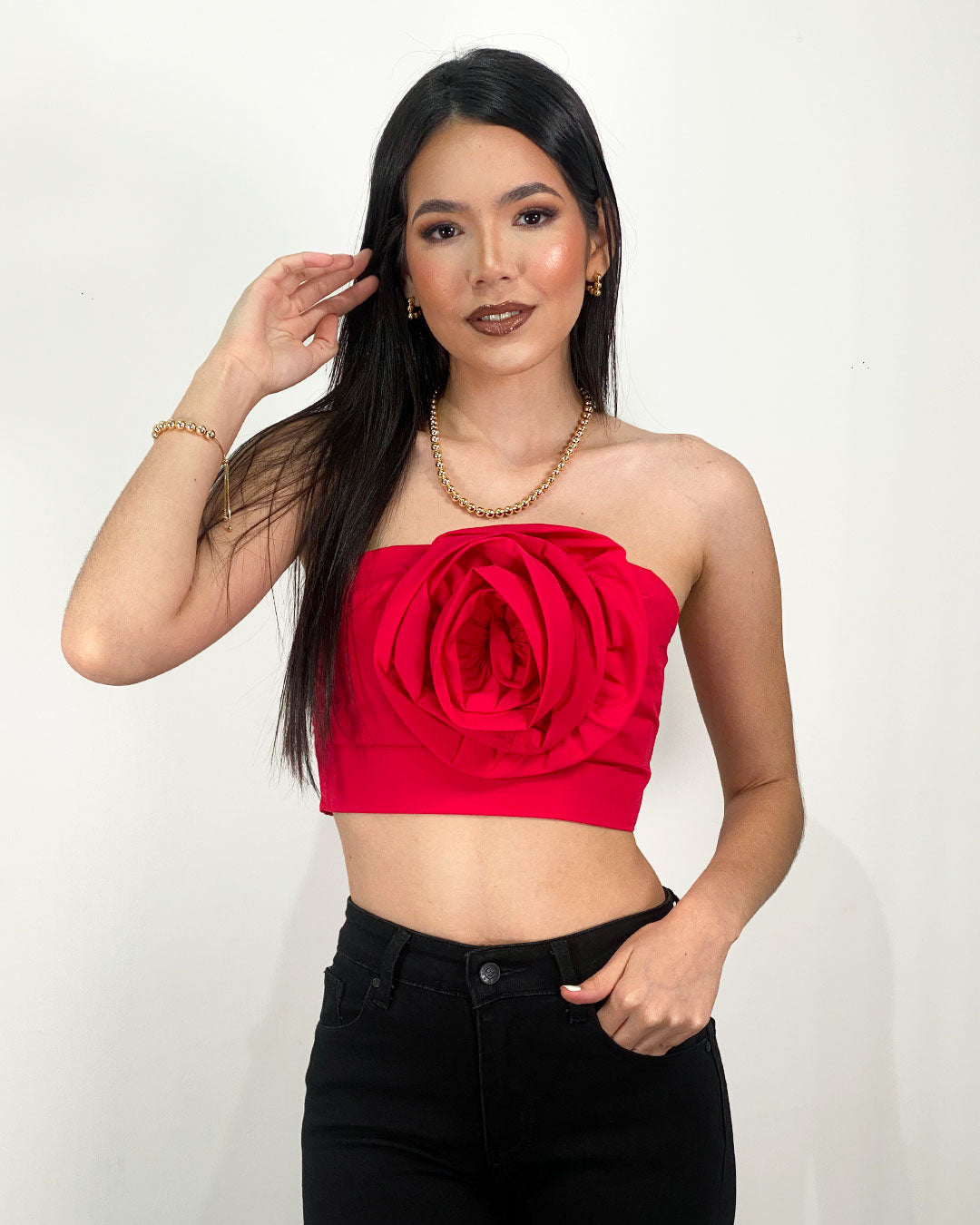 Tops flor relieve