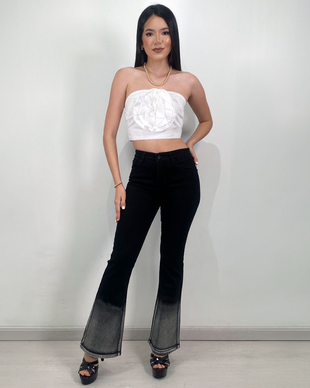 Tops flor relieve