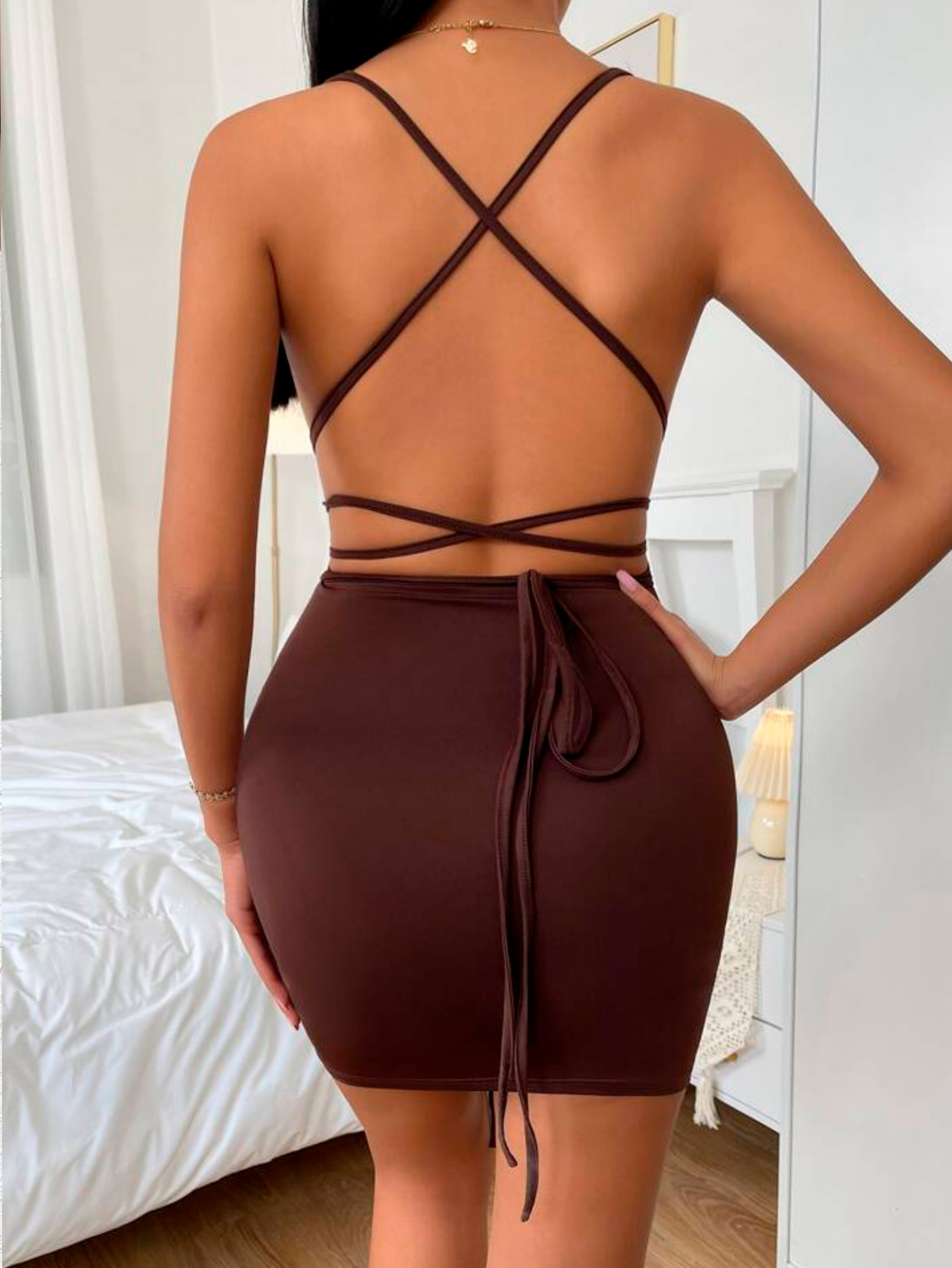 Vestido ajustado con tirante