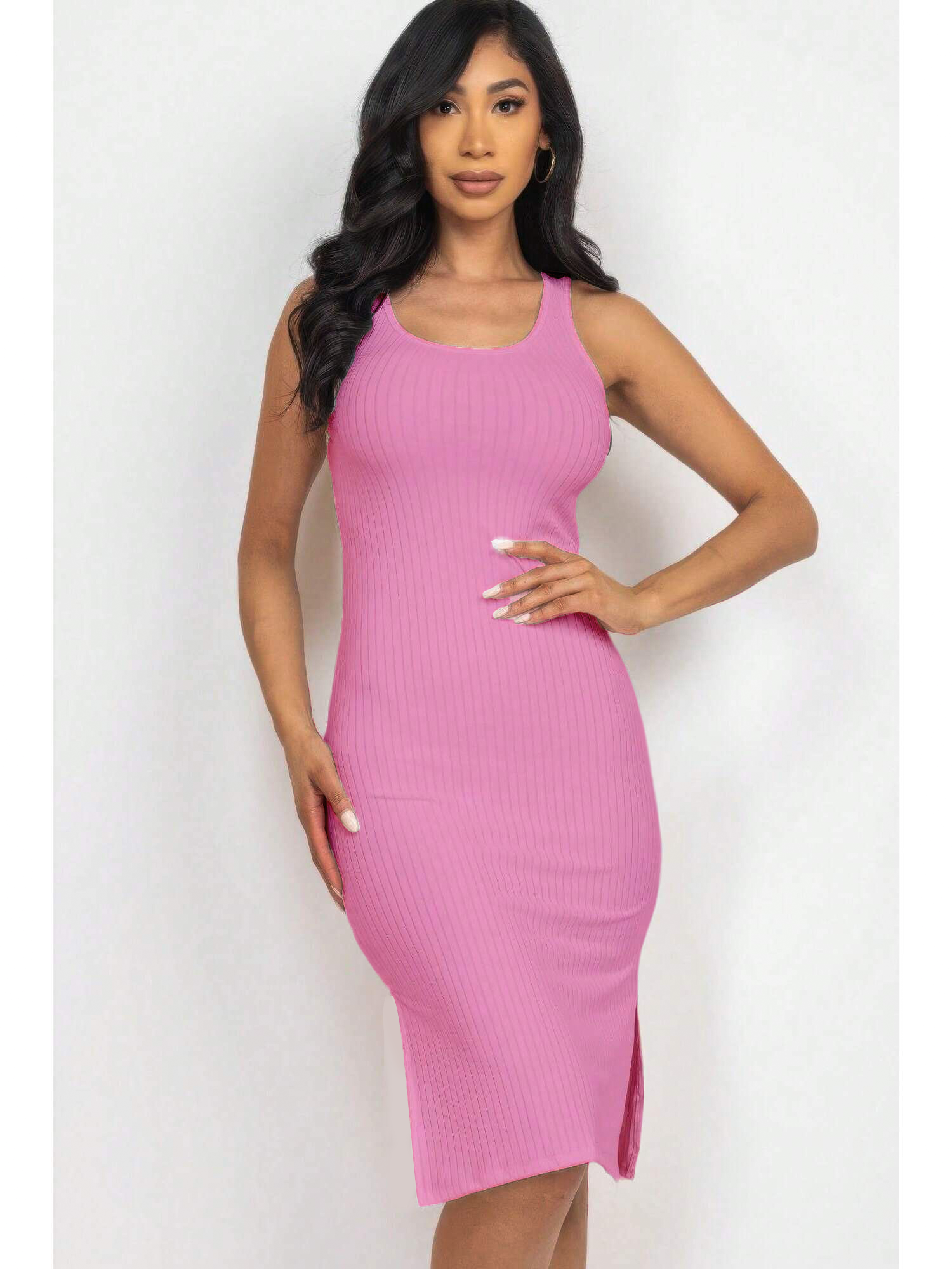 Vestido largo con apertura