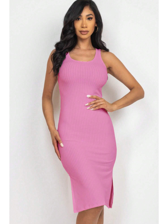 Vestido largo con apertura