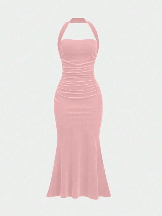 Vestido elegante gamuzado