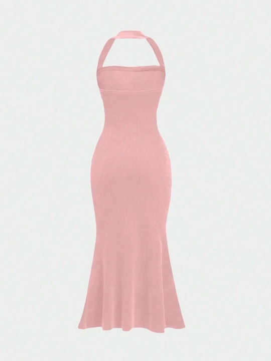 Vestido elegante gamuzado