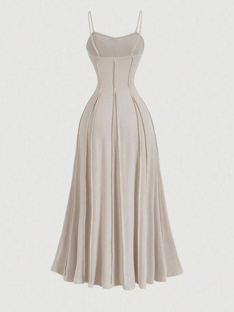 Vestido con diseño patwork de punto, unicolor con detalle de nudo delantero