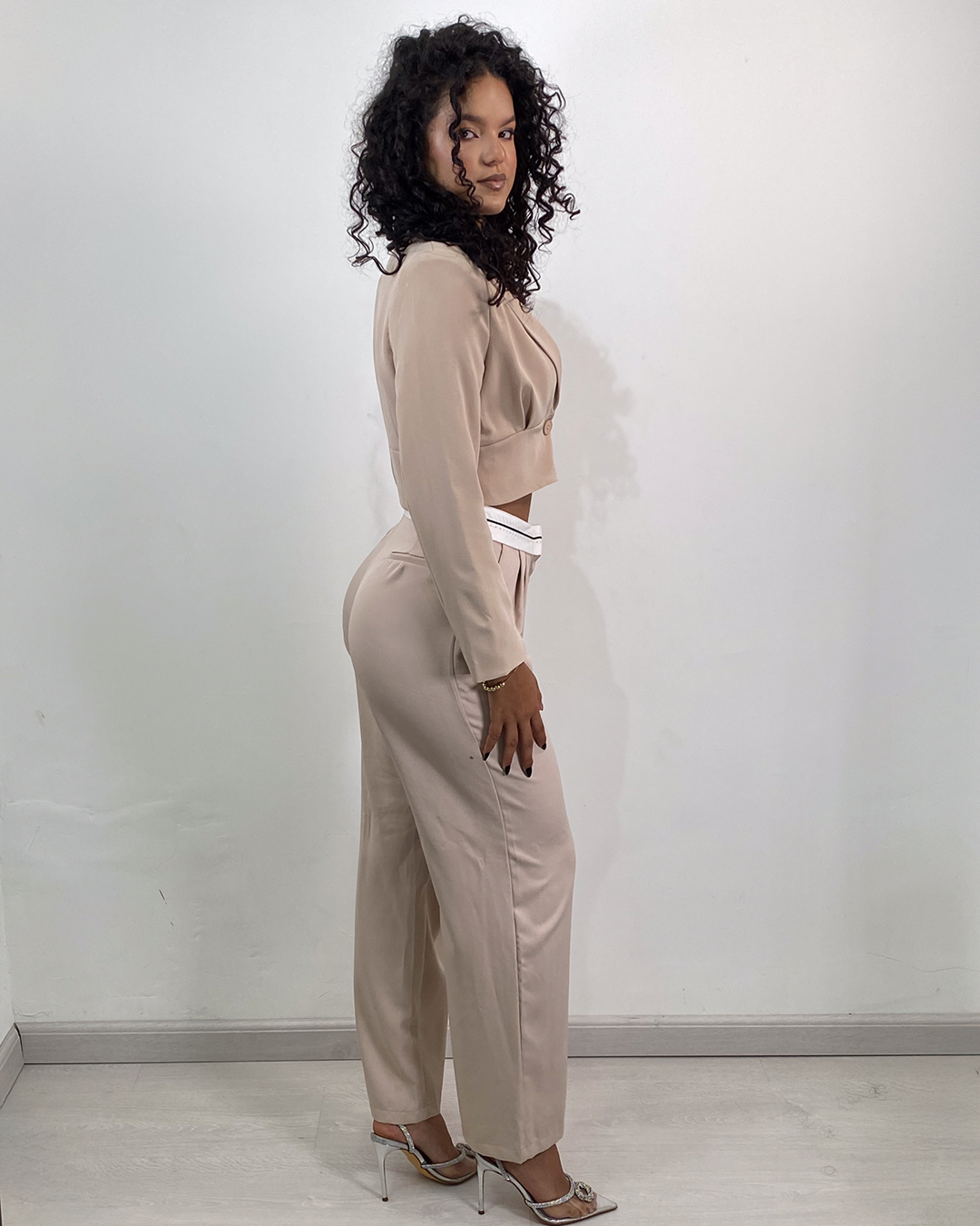 Blazer and palazzo pants set