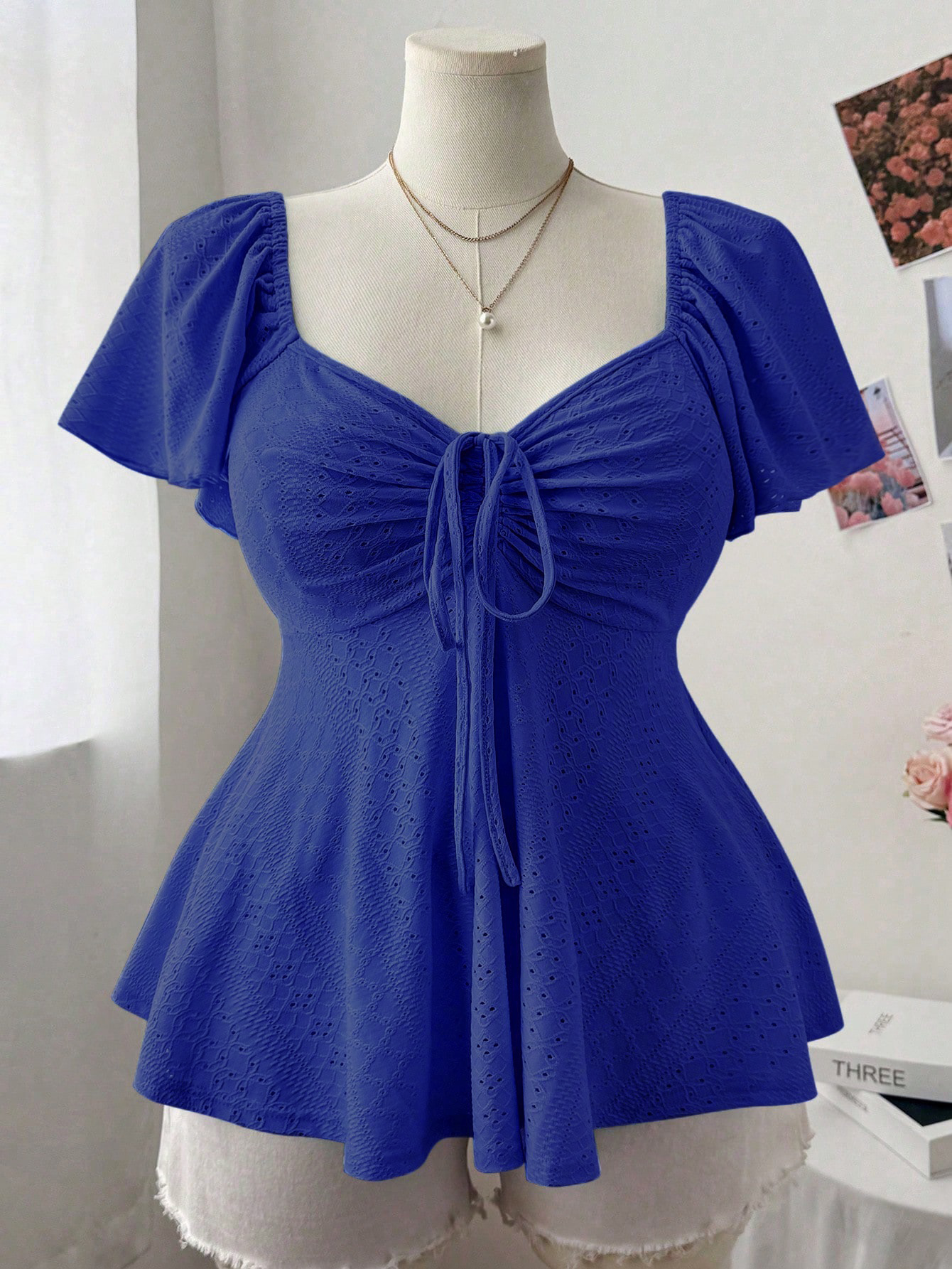 Blusa holgada manga corta