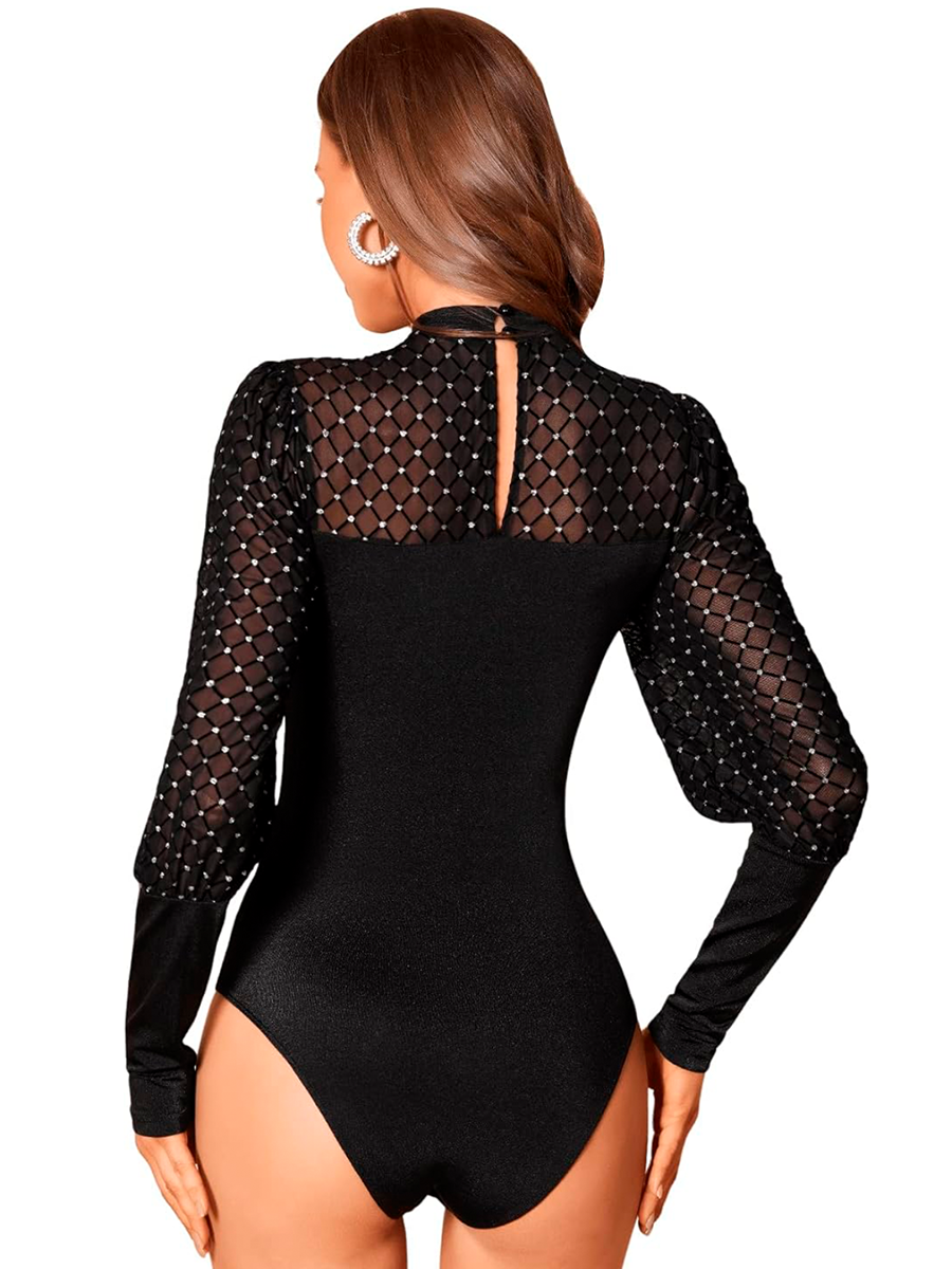 Body con mangas brillantes