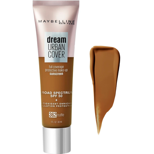 Base de maquillaje MAYBELLINE de cobertura impecable, SPF 50