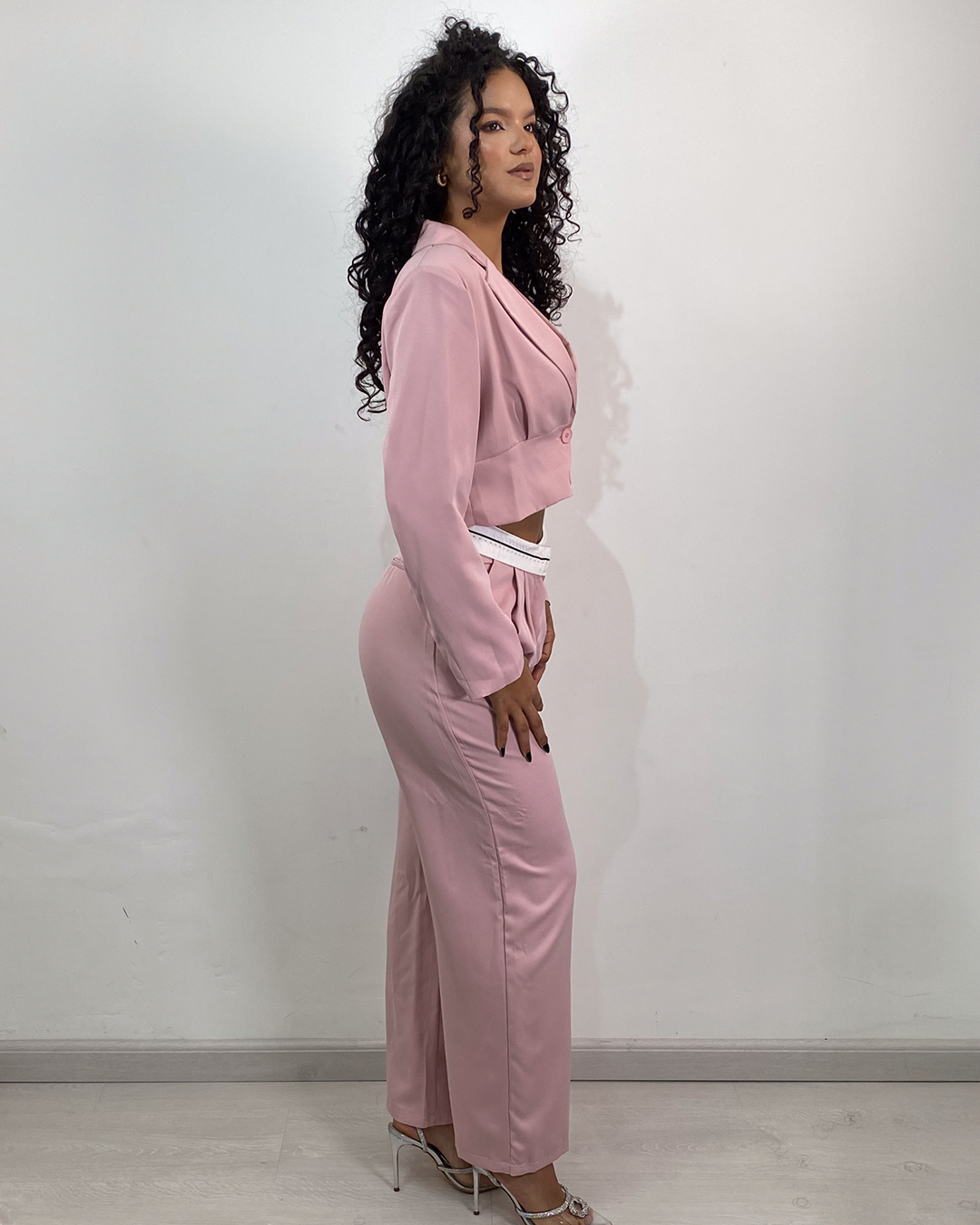 Blazer and palazzo pants set