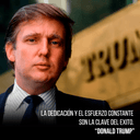 La dedicación y el esfuerzo es la clave del exito. DUNALD TRUMP - ArmasStyle