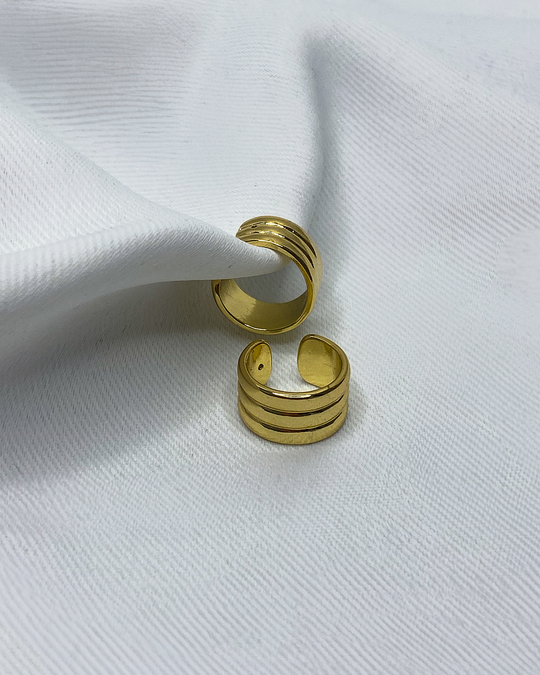 Ear cuff variados diseños enchapado en oro 14k acero inoxidable (Precio por unidad)