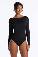 FASHION NOVA Body de manga larga con cuello barco Becky