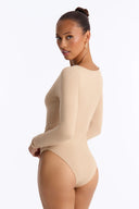 FASHION NOVA Body de manga larga con cuello barco Becky