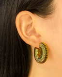 Argollas chunky en oro 14k acero inoxidable