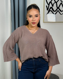 Sueter jersey manga de bolado