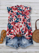 Blusa con estampado floreado