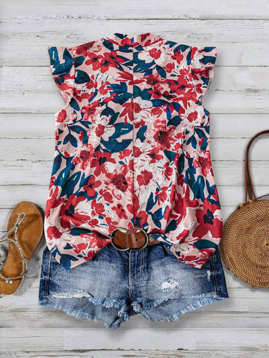 Blusa con estampado floreado