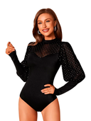 Body con mangas brillantes