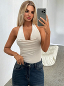 Body cuello drapeado