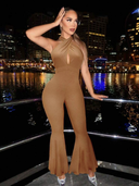 Enterizo cruzado con bota campana