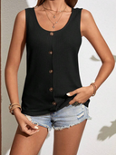Blusa sin mangas con botones