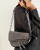 Cartera de semicuero brillante