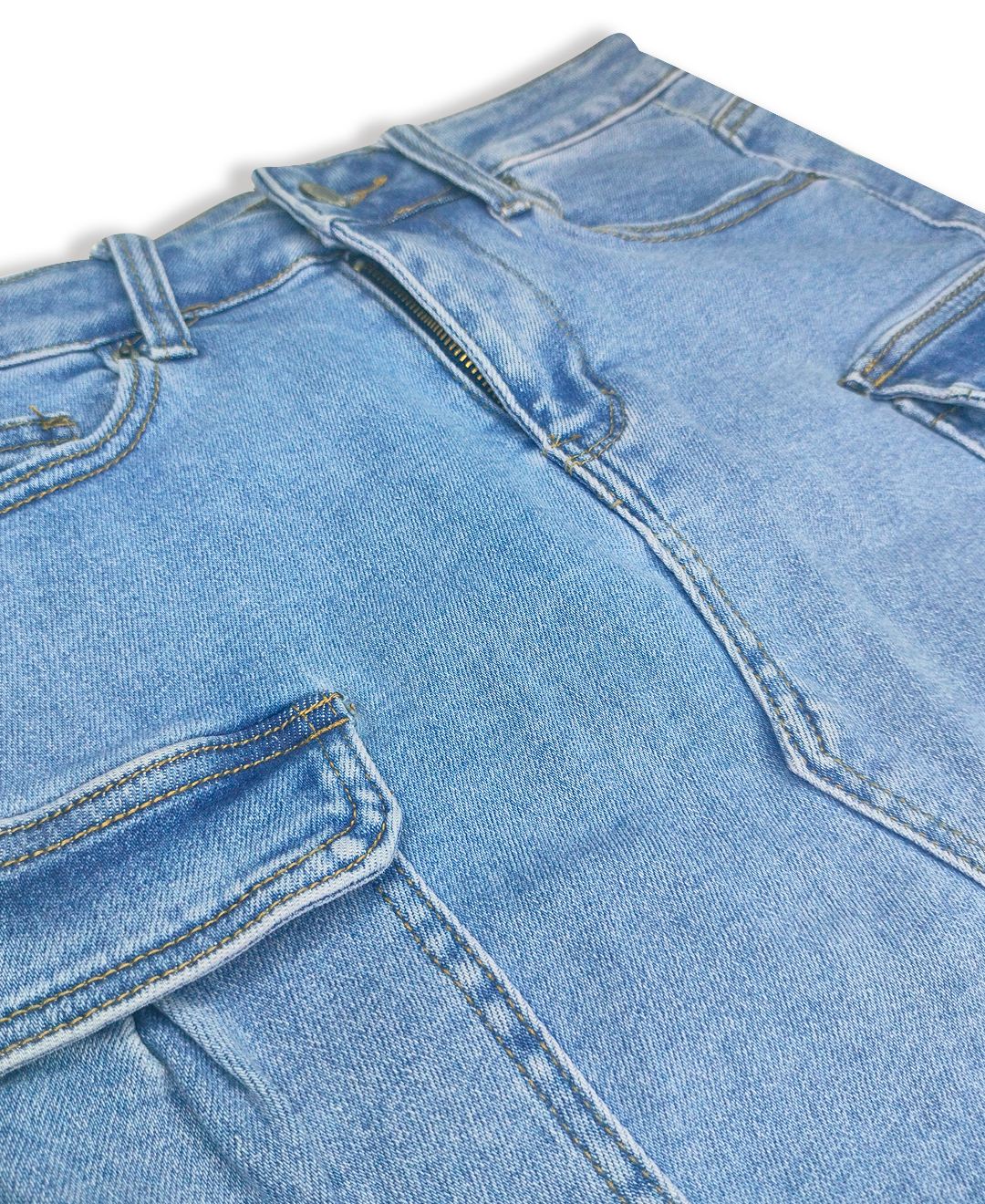 Mini falda jeans cargo