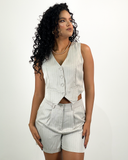 Conjunto  de siseño de rays de shorts con chaleco