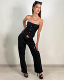 Conjunto de tops con botones y patalon