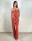 Conjunto de tops con botones y patalon